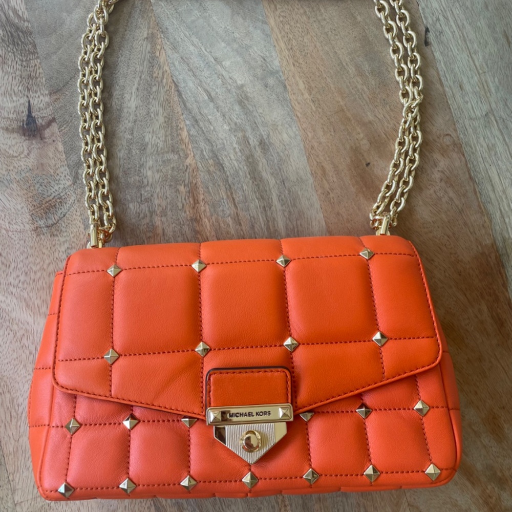 Michael Kors NWT SoHo Shoulder Bag in Clementine - Picture 13 of 13